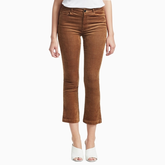 NWT PAIGE | CORDUROY COLETTE CROP FLARE JEANS